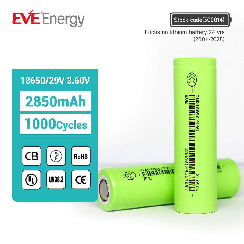 EVE 29V 18650 2850mAh 3C Battery