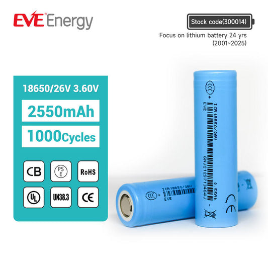EVE 26V 18650 2600mAh 3C Battery