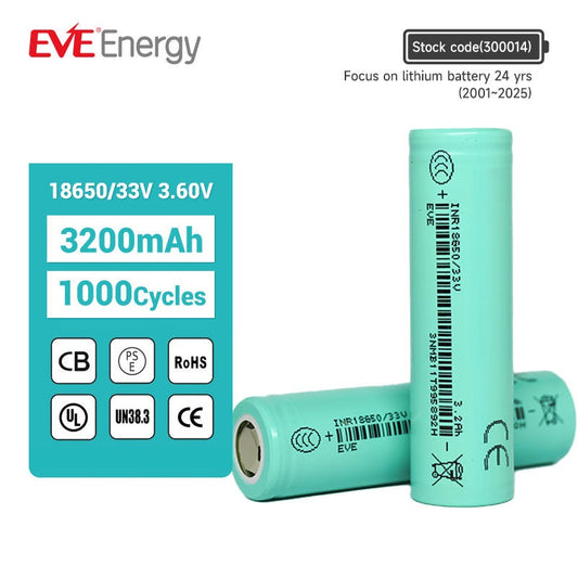 EVE 33V 18650 3200mAh 10A Battery