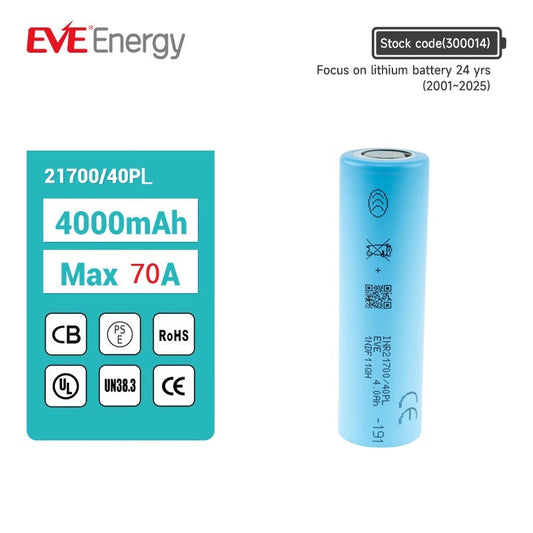EVE 40PL 21700 4000mAh 70A Battery